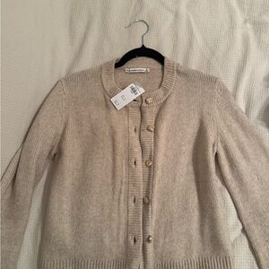 Abercrombie & Fitch Beige Cardigan Sweater